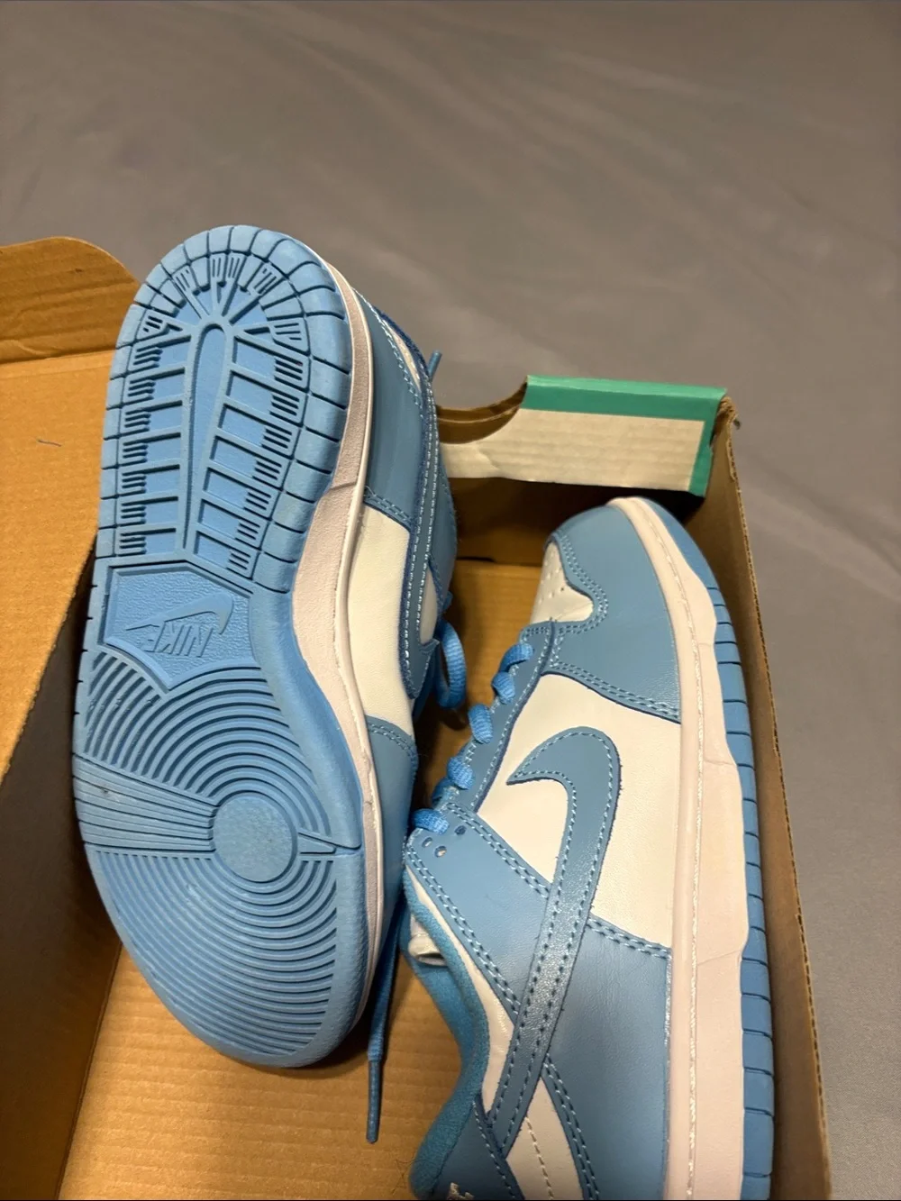 Nike Kids Sky Blue & White SB Zoom Dunk High Pro Label